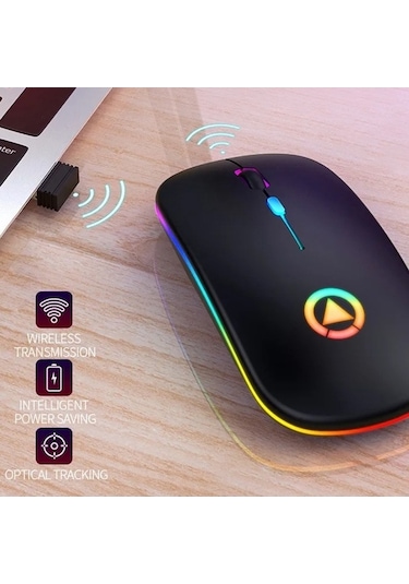 Prestigegoods Yındıao A2 Şarj Edilebilir Sessiz 2.4g Kablosuz Oyun Mouse, Pembe Altın, 110x60x25 Mm, 300mah, 1000-1600 Dpı A2