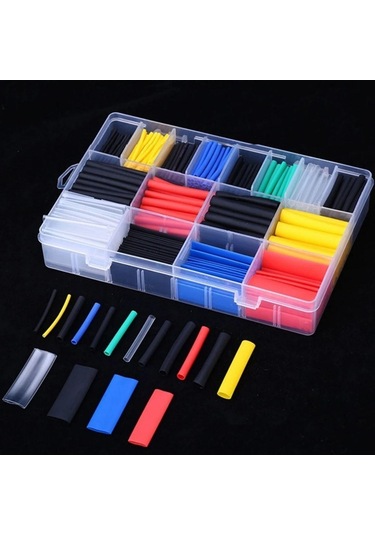 560 Parça Isıyla Daralan Makaron Kablo Koruyucu Kılıf Makaron Kab