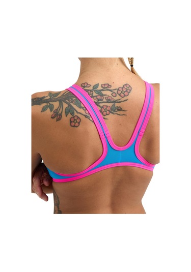 Arena One Bıglogo Kadın Yüzücü Mayosu 001198890 Mavi - Pembe