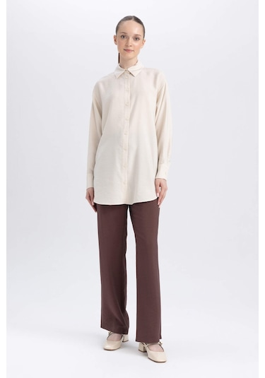 Defacto Relax Fit Pantolon B1548AX23HSBN166 Kahverengi