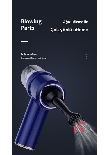 Besthome1 Emme Ve Üflemeli 3in1 Kablosuz Araç Elektrikli Süpürgesi Beyaz Model