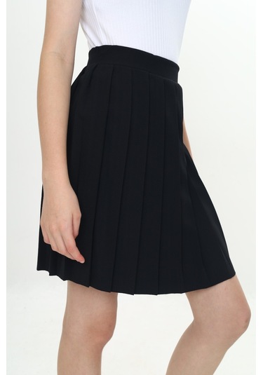 Toontoy Kız Çocuk Piliseli Okul Etek Siyah