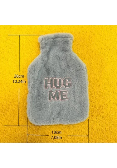 Willowhaven Tavşan Kürklü Nakışlı Sıcak Su Torbası - A-kahverengi - Taşınabilir Yıkanabilir A-kahverengi