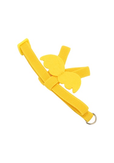 Moveevo Kuş Uçuş Tasma, Lateks İpek Esnek Kemer, Canavar Kuşları İçin Antrenman Ve Uçuş İçin Hafif Tekerlek, Sarı Renk