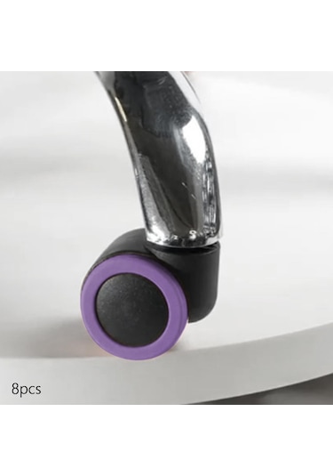 Homyl 8 Adet Bagaj Tekerlekleri Kapakları 2.09 '' Çap Mor Mor