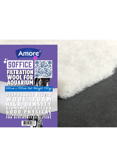 Amore Akvaryum 150gr Silikonsuz Filtre Elyafı 100x150cm Soffice