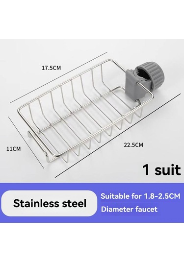 Kosona 201 Çelik Tek Katlı Lavabo Rakusu - Su Tüpü 18-22mm İçin, Hızlı Kurutma, Gizli Kanca Ve Süzme Delikleri İle Sponge, Fırça Depolama Diğer