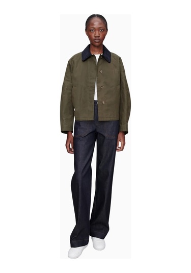 A.p.c Becca Jacket Su Itici Kısa Kesim Kadın Ceket Haki