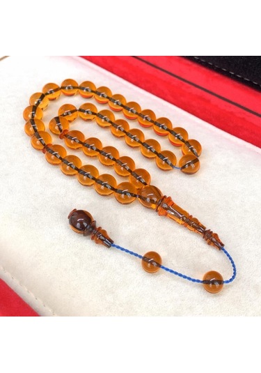 Bal Rengi Küre Model Ateş Kehribar Tesbih