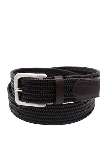 Pierre Cardin Premium Örgü Deri Kemer En 3,5 Cm Pc-1712 Kahverengi