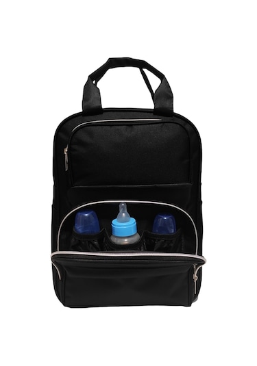 USF Bebek Bakım Çantası Organizatör Fonksiyonel Anne Bebek Bakım Sırt Çantası Siyah