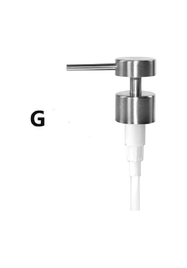 G-1pc Değiştirilebilir 304 Paslanmaz Çelik Sıvı Losyon Dispenseri Banyo Sabunu Şampuan Pompası Kafa Kavanoz Tüp Banyo Aksesuarları