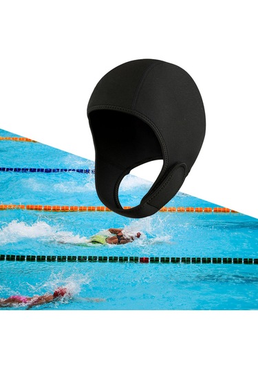 Suntek Scuba Diving Hood 2mm Neopren Dalış Wetsuit Sörf Siyah Siyah