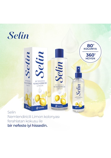 Selin 80 Derece Nemlendiricili Limon Kolonyası 2 x 400 ML
