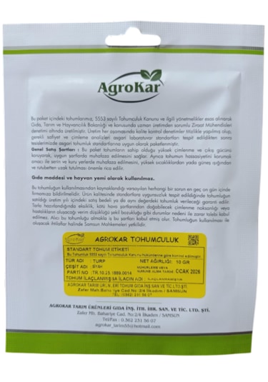 Siyah Turp Tohumu 10 Gr 1 Paket