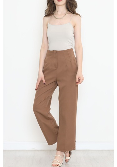 Mokashopin - Beli Pensli Pantolon Kahve - 20857.683. 001