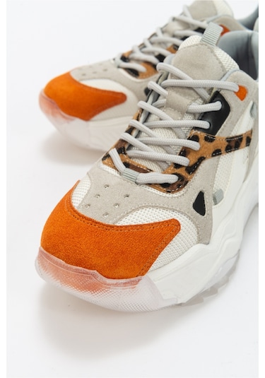 Luvishoes Lecce Turuncu Desenli Kadın Spor Ayakkabı Turuncu
