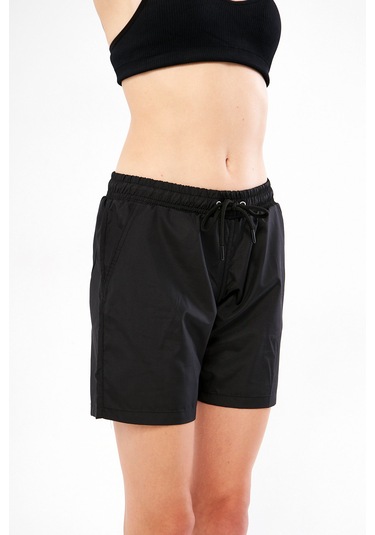 Fantasy Kadın Siyah Cepli Hızlı Kuruyan Deniz Şortu Edy6110s Siyah