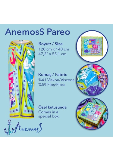 Anemoss Harmoni Viskon Pareo Yeşil 120 140 Cm Yeşil