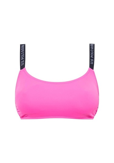 U.S. Polo Assn. Kadın Pembe İnce Askılı Bikini Üst 21502
