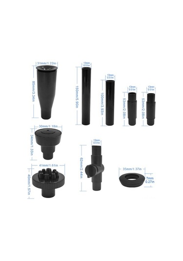 Novahub Renkli Led'li 15w Dalgıç Su Pompası, 9 Nozul Seti Ve Ayarlanabilir Akış İle Akvaryum Ve Bahçe İçin, Akvaryum Ve Bahçe