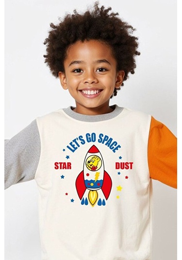 Unisex Çocuk Sweatshirt - Turuncu Turuncu