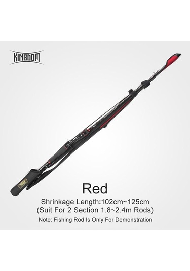 Krallık İplik Oltalar 102 Cm-152 Cm Döküm Çubuk Koruma Halat Uzunluğu Ayarlanabilir Koruma Saklama Çantası Küçük Kırmızı