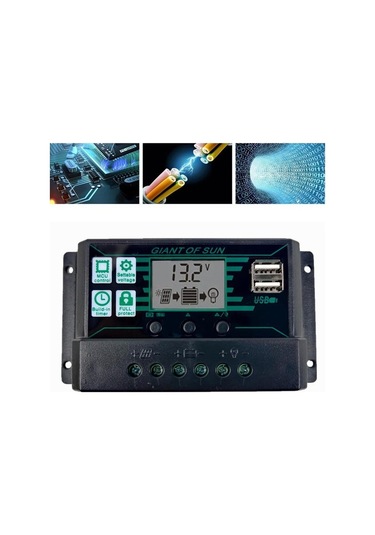 Pazly Suntek Pwm Şarj Regülatörü Mppt Güneş Paneli Akü 20-60a Av