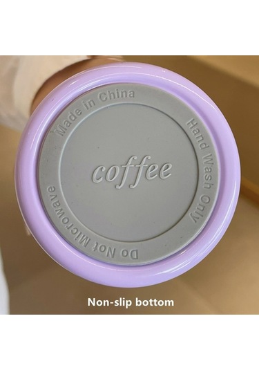 Shidai888 500 ML Taşınabilir Moda Paslanmaz Çelik Kahve Kupası Renk Değiştiren Tasarım Araba Termos Kupa Mor Mor