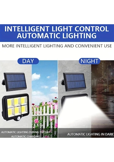 Mrs Solar Hb-600 Model 4'lü Paket 120 Cob Led Solar Panel Güneş E