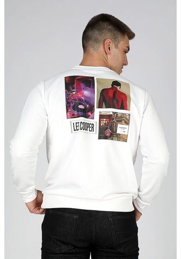 Lee Cooper Paul Erkek O Yaka Sweatshirt Beyaz-20101-beyaz Beyaz