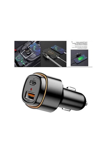 Novahub 38w Hızlı Şarj Usb-c Araç Şarj Cihazı, Pd 20w Qc3.0, Tüm Cihazlarla Uyumlu, 72x33mm, Mutfunye