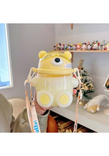 Taşınabilir Sevimli Basit Çocuk Saman Su Bardağı Ixw8bu Altın Sarısı