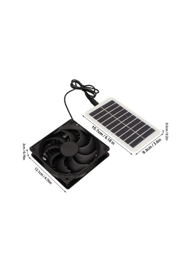 Elmpaly Güneş Panelli Fan Seti Termal İzolasyonlu Taşınabilir Soğutma Sistemi Seralar Çadırlar Kümesler