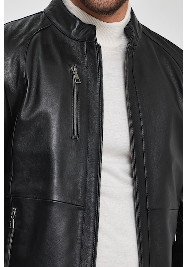 Frank Siyah Deri Mont 001