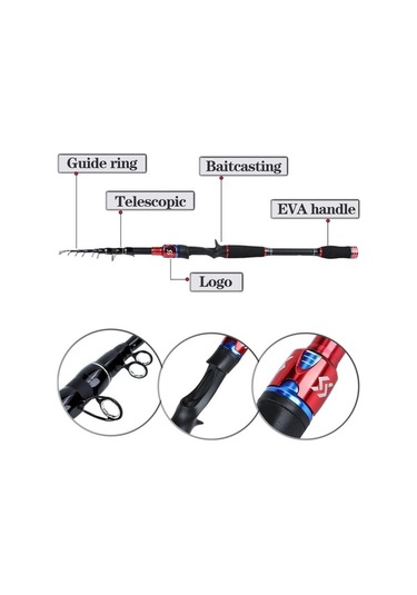 Novahub Cnc Karbon Fiber Seyahat Balıkçılık Olta Kamışı 1.8m/2.1m/2.4m Baitcasting, Hızlı Hareketli, Dayanıklı, Rahat Kullanım 2.1 M