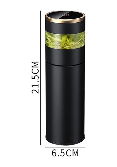 Bardak Akıllı 304 Paslanmaz Çelik Vakum Bardak Sıcaklık Led Diğer Siyah