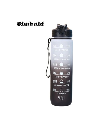 1000 Ml/2000 Ml Taşınabilir Seyahat Su Pipetli Şişe Motivasyon Spor Spor 900-1000ml Black-b 600ml To 1000ml 900-1000ml Black-b