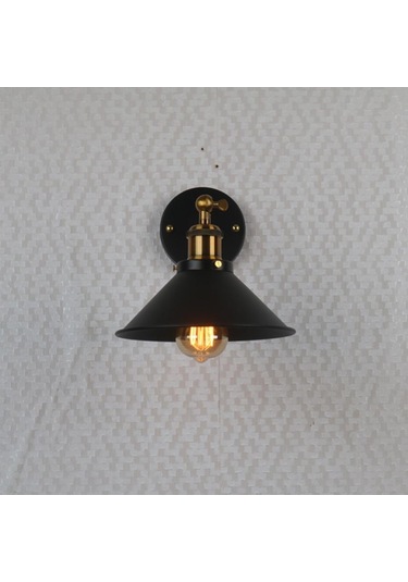 Suntek Magideal Kapalı Demir Duvar Lambası Armatür Aplik Mutfak 220mm-siyah-altın Siyah