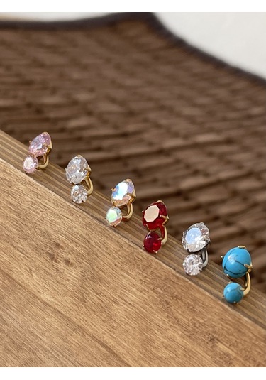 Yüksek Kalite G23 Titanium Parlak Zirkon Taşlı Titanyum Göbek Piercingi Taş 10mm DUMMY 236120349 429