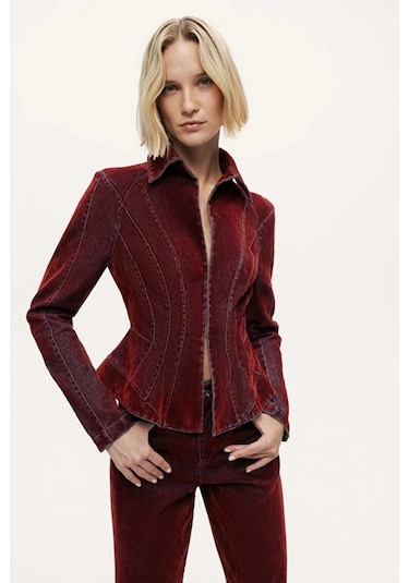 N26kd5322 Nocturne Ceket Bordo