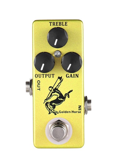Moskyaudio Golden Horse Gitar Overdrive Efekt Pedalı Full Metal Sarı