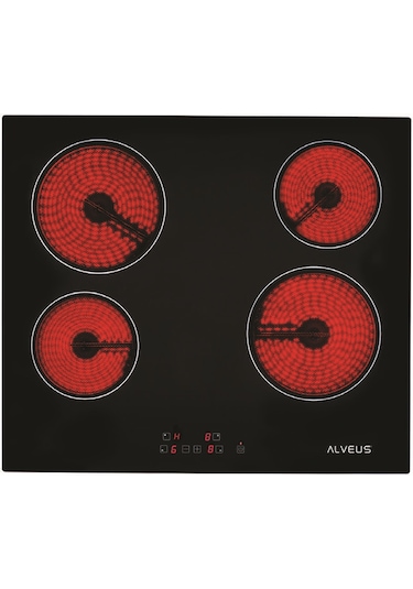 Alveus V-604 BL Vitroseramik Ankastre Ocak Siyah