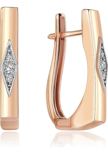 Reis T9347 Pars Square 1 Earring Altın