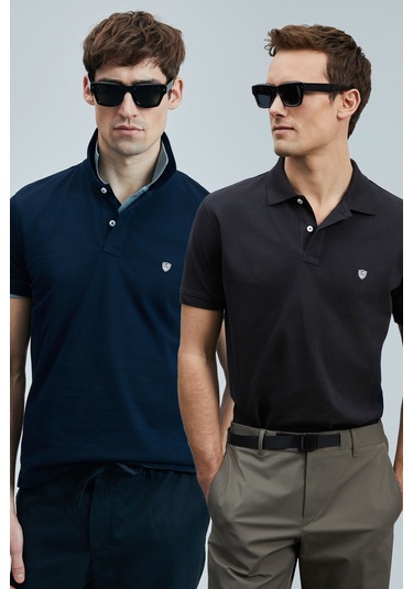 Lufian Erkek T Shirt 111040206s2 Siyah-lacivert Siyah-Lacivert