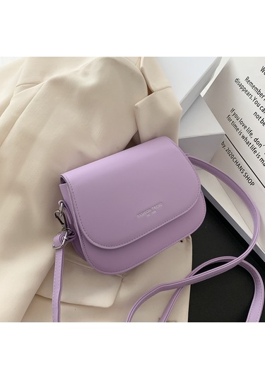Yaz Basit Moda Kadın Crossbody Çanta - Mor