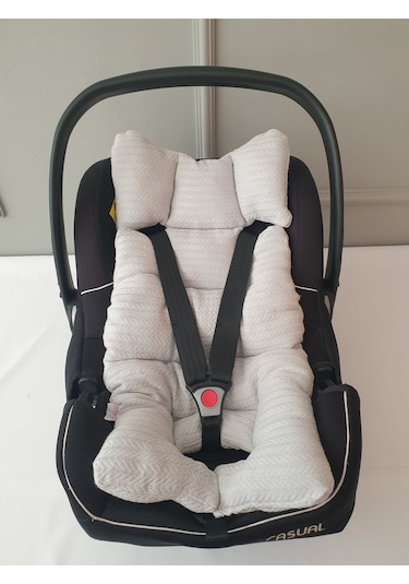 Puset Örtüsü & Puset Minderi Seti - Pike Kumaş - Gri