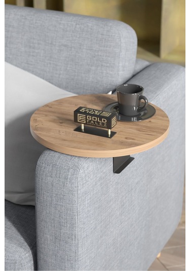 Zigon Sehpa Yan Sehpa Ayarlanabilir Tepsi Dekoratif Modern Tepsi Koltuk Sehpası Ceviz Ceviz