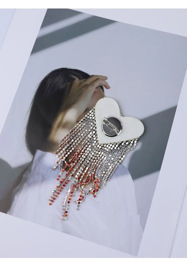 Slubov'u Aksesuar Yaldızlı Kalp Broş 296458810 Gümüş