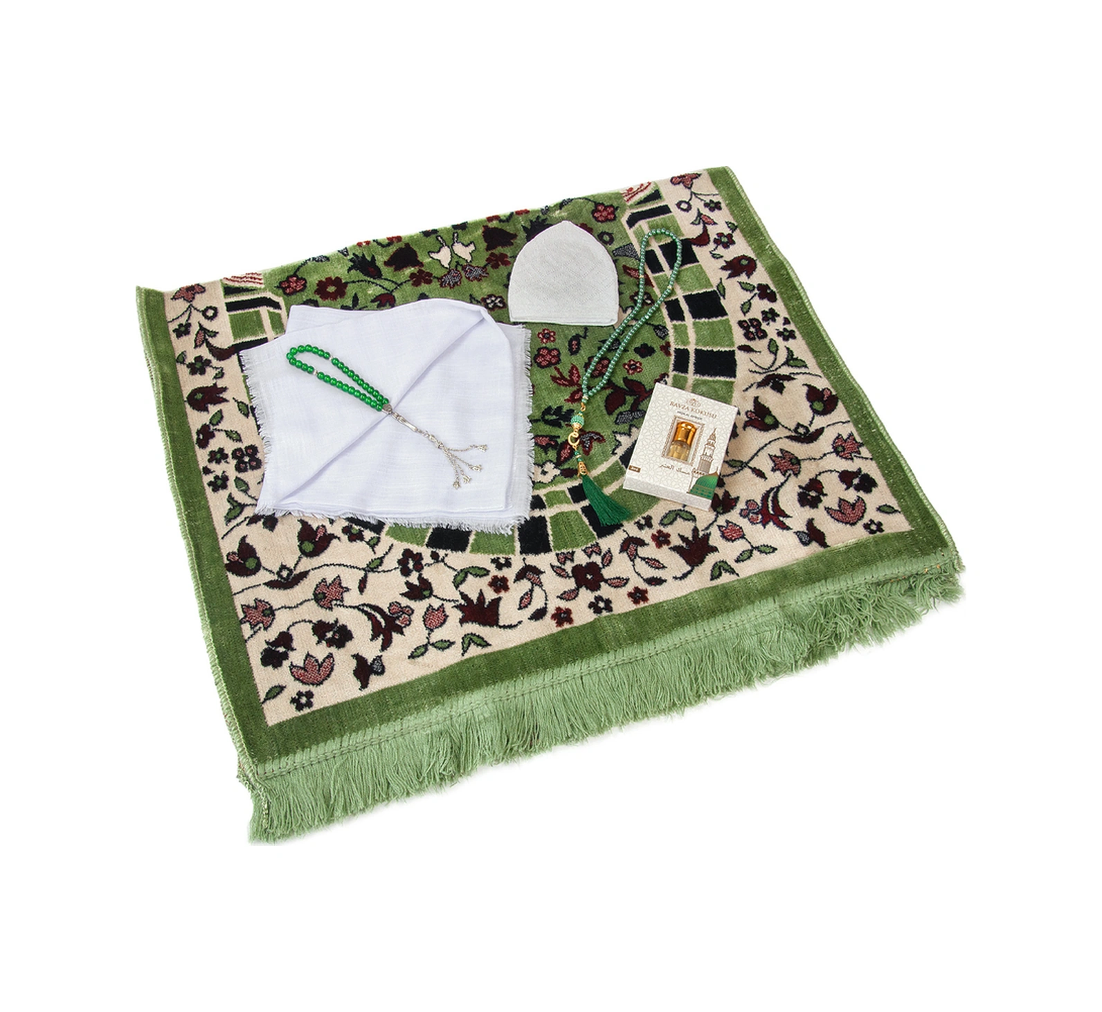 10 Adet İsme Özel Kutulu Mevlüt Seti Ravza Seccade,tesbih,esans,takke,örtü Çeyizlik Set Sarı